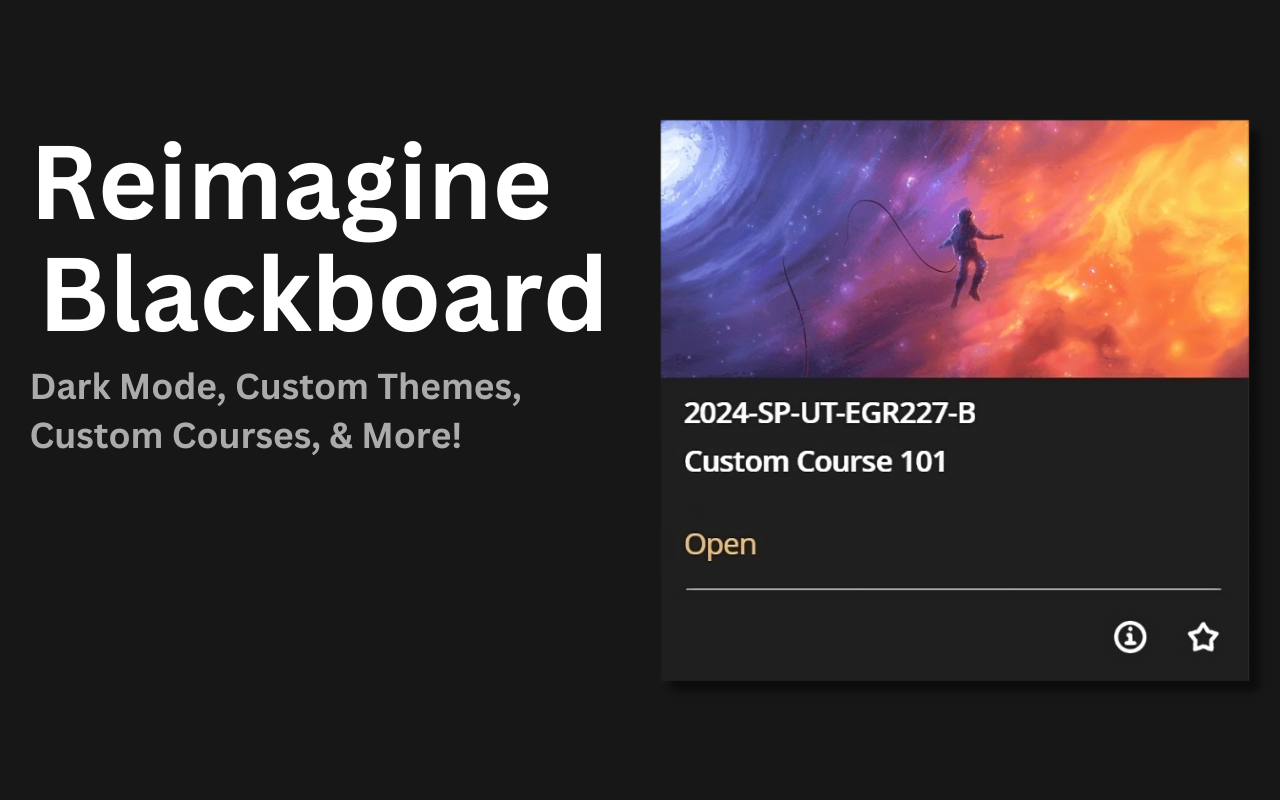 Better Blackboard Learn theme preview