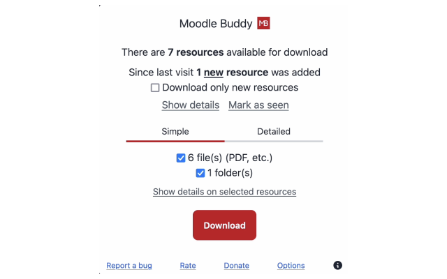 Moodle Buddy Firefox add-on